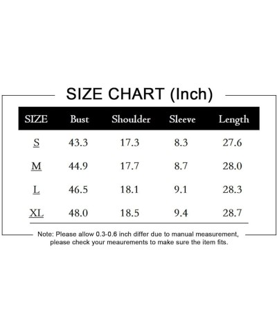 Women's USA Letter Graphic Oversized Tee Short Sleeve Round Neck Casual Loose T Shirt Black B $10.19 Tops