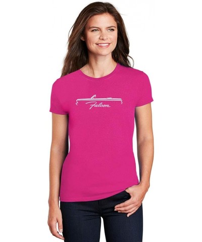 1964 1965 Ford Falcon Convertible Classic Outline Design Ladies Cotton Tshirt Heliconia $10.00 T-Shirts