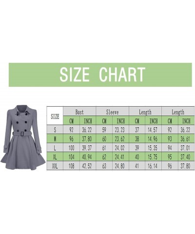 Trench Winter Coats for Women Ladies Lapel Slim Jacket Long Parka Solid Button Closure Party Formal Dress S5-black $19.20 Coats