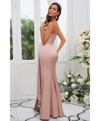 Women's One Shoulder Bridesmaid Dresses Waist Pleated Mermaid Prom Dresses Formal Black $33.32 Dresses