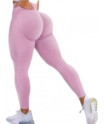 Women High Waisted Seamless Leggings Smile Contour Workout Gym Yoga Pants Tights D Booty Leggings Pink $12.99 Leggings