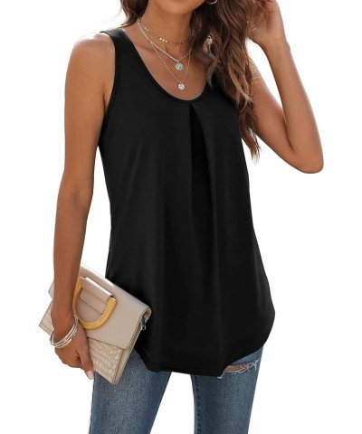 Tank Tops for Women Loose Fit Summer Tops V Neck Sleeveless Tanks Trendy 1-black $17.39 Tanks