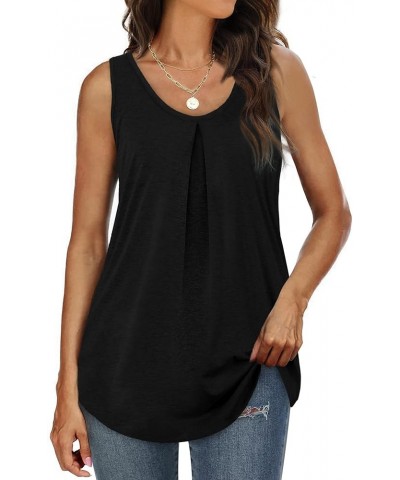 Tank Tops for Women Loose Fit Summer Tops V Neck Sleeveless Tanks Trendy 1-black $17.39 Tanks