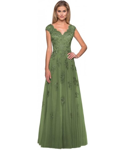 Cap Sleeve Mother of The Bride Dresses Evening Gowns for Women Long Fomal Dresses with Pockets Sage $41.25 Dresses