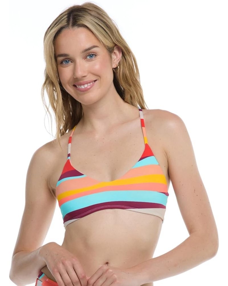 Women's Alani Strappy Back Halter Bikini Top Swimsuit New Wave $20.07 Swimsuits