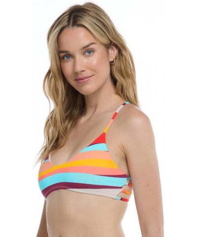 Women's Alani Strappy Back Halter Bikini Top Swimsuit New Wave $20.07 Swimsuits