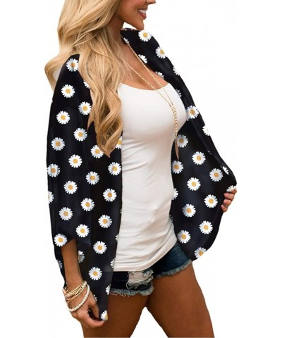 Women's Kimono Cover Ups Tops Lightweight Summer Cardigans 10 Black $10.24 Swimsuits