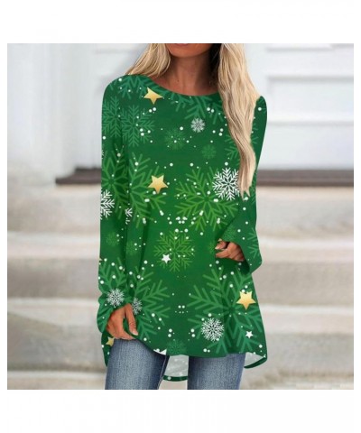 Long Sleeve Shirts for Women,Women's Casual Trendy Gradient Crewneck Shirt Comfy Loose Fit Fall Outgoing Tops X-green $6.11 B...