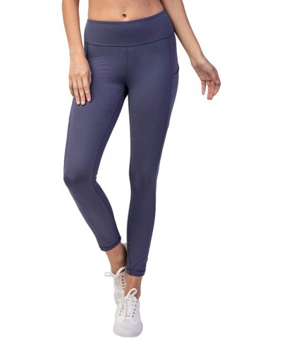 Full Length High Waist Super Soft Workout Yoga Fitness Pants with Optional Pockets Vintage Denim - Pocket $12.83 Activewear