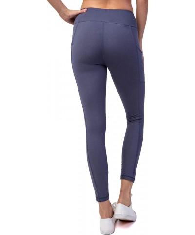 Full Length High Waist Super Soft Workout Yoga Fitness Pants with Optional Pockets Vintage Denim - Pocket $12.83 Activewear