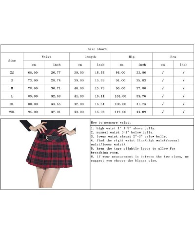 Women's A-Line Plaid Wool Blend Pleated Skirt Side Zipper 65black $14.83 Skirts