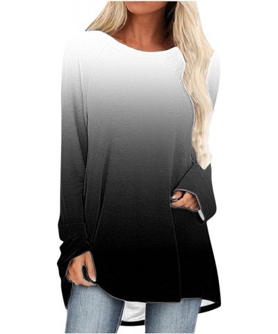 Womens Casual Blouses Tops Graphic Fall Winter Long Sleeve Tunics Shirts Tops Crew Neck Loose Casual Sweatshirts for Leggings...