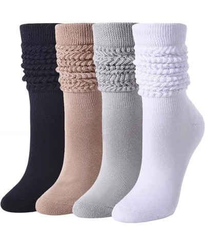 Novelty Slouch Socks Slouchy Socks Women, Scrunch Socks Girls Stacked Socks Boot Socks 4-5 Pairs Assorted 1 $9.46 Activewear