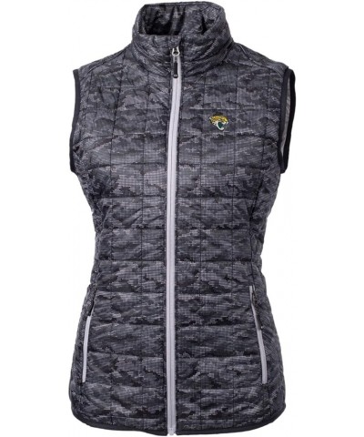 Women's NFL Rainier Printed Full-Zip Puffer Vest Jacksonville Jaguars, Black $34.23 Vests