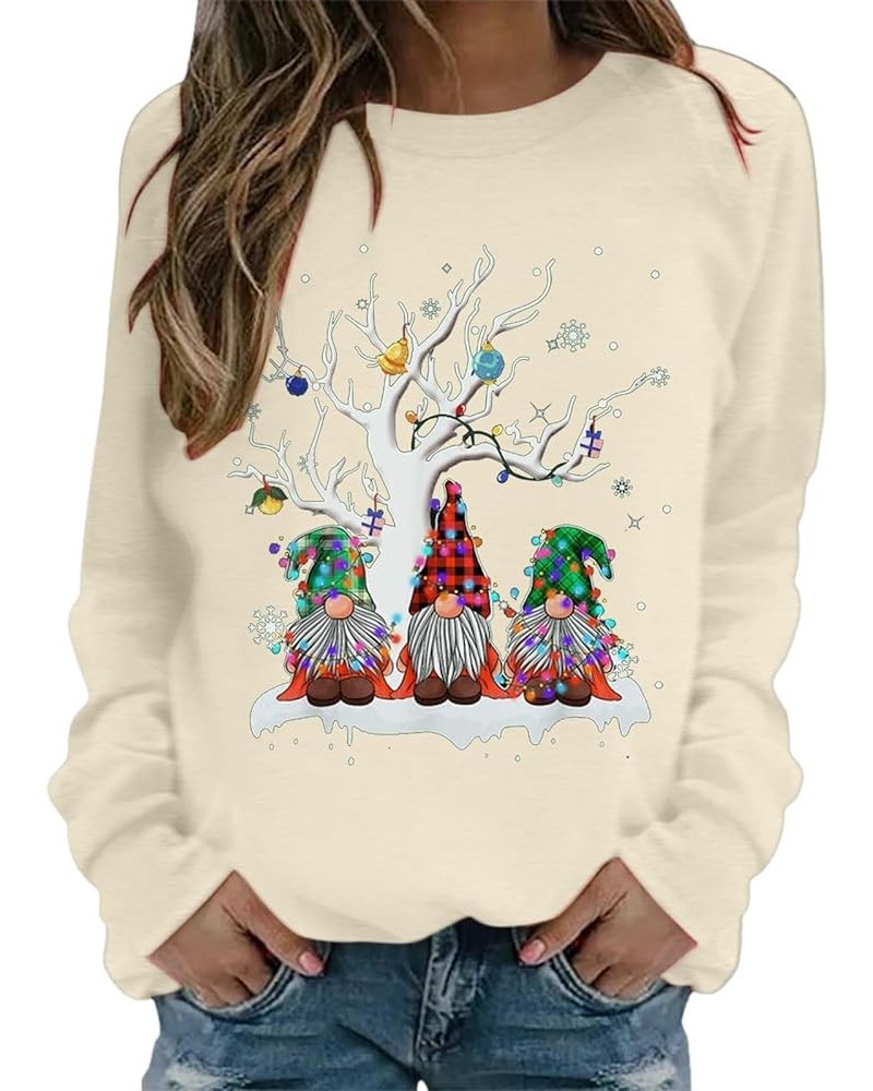 Merry Christmas Sweatshirt for Women Cute Red Wine Glass With Santa Hat Xmas Graphic Hoodies 2023 Trendy Crew Neck Tops Beige...