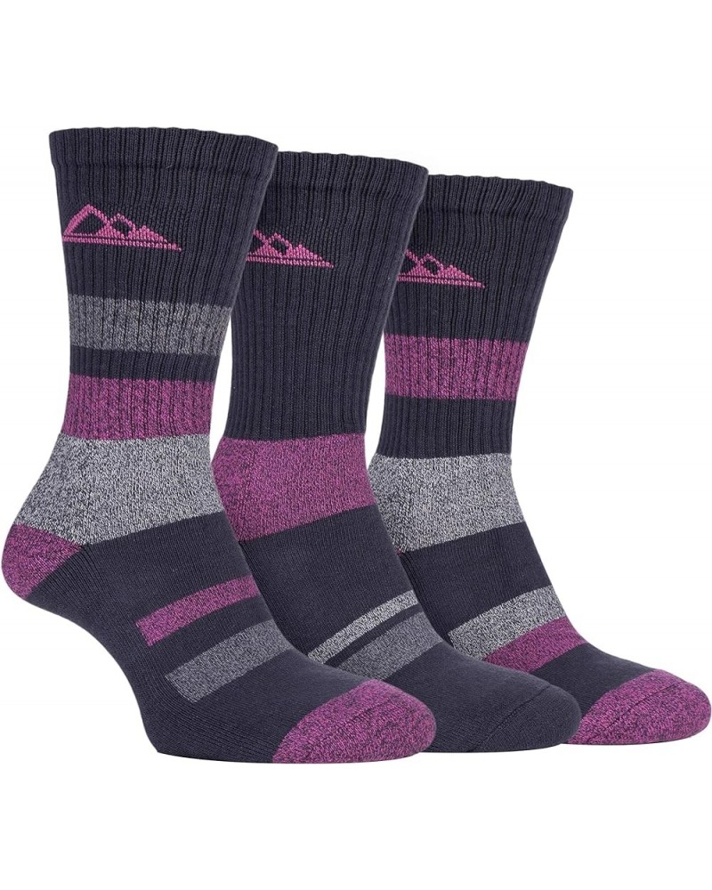 3 Pack Womens Striped Lightweight Anti Blister Padded Cotton Summer Hiking Socks Sbls002cha $11.19 Activewear