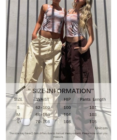 Women Baggy Cargo Pants Hip Hop Drawstring Jogger Sweatpant Casual Loose Wide Leg Trouser Y2K Hippie Punk Streetwear Green $1...