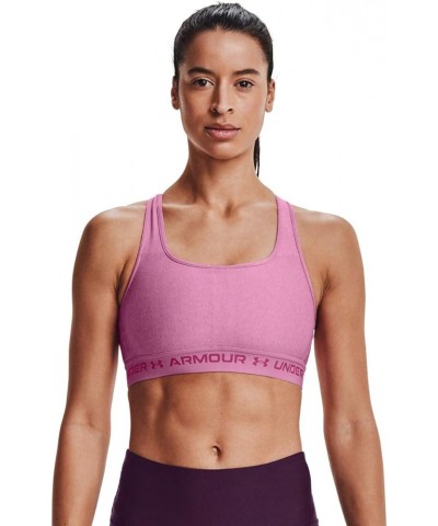 Women's Crossback Mid Impact Sports Bra Planet Pink Light Heather (680)/Pink Quartz $10.03 Lingerie