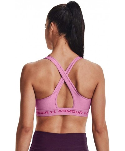 Women's Crossback Mid Impact Sports Bra Planet Pink Light Heather (680)/Pink Quartz $10.03 Lingerie