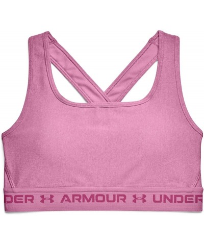 Women's Crossback Mid Impact Sports Bra Planet Pink Light Heather (680)/Pink Quartz $10.03 Lingerie