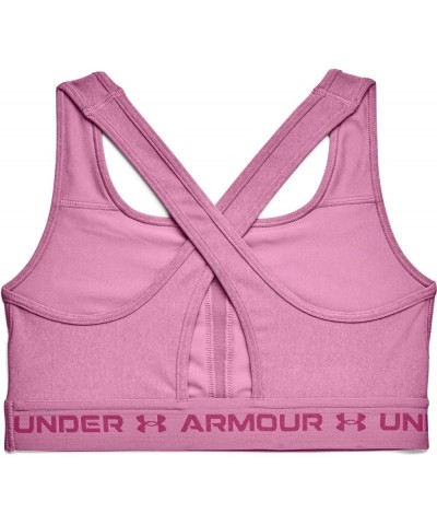 Women's Crossback Mid Impact Sports Bra Planet Pink Light Heather (680)/Pink Quartz $10.03 Lingerie