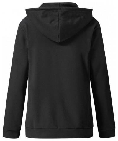 Womens Zip Up Hoodie 2023 Fall Fashion Clothes Long Sleeve Lightweight Hooded Sweatshirts Casual Loose Jackets 02 Black $6.81...