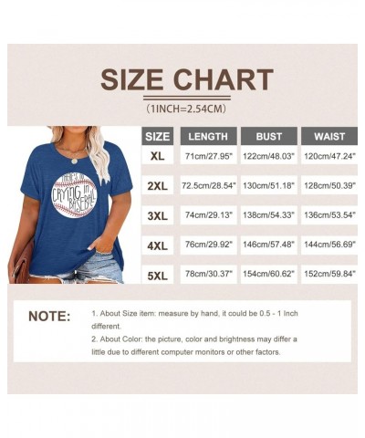 Plus Size Baseball Shirt Women Funny Baseball Graphic Tees Casual Short Sleeve Tops T-Shirts Baseball Letter Graphic2 $12.76 ...