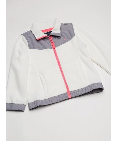 Girls' Full-Zip Fleece Jacket, Signature Logo Design, Lightweight & Wind Resistant Cream/Grey $12.42 Jackets