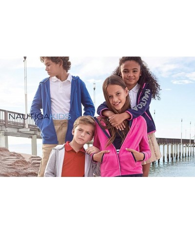 Girls' Full-Zip Fleece Jacket, Signature Logo Design, Lightweight & Wind Resistant Cream/Grey $12.42 Jackets