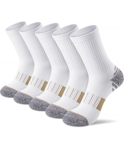 Crew Socks Women 5/6 Pairs, Hiking Athletic Running Crew Socks with Support Cushioned Socks 5 Pairs White Crew Socks $15.59 A...