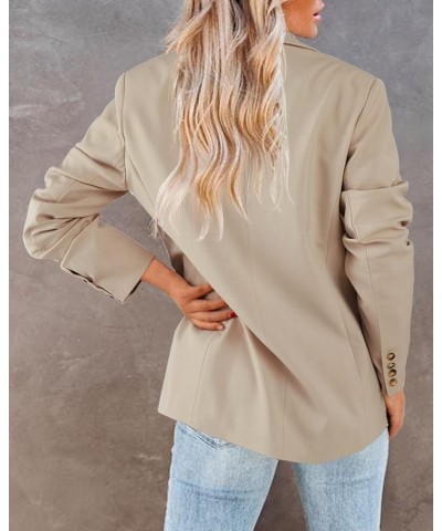 2023 Womens Blazers Casual Long Sleeve Open Front Lapel Collar Work Office Jacket Summer Outwear Khaki $23.99 Blazers