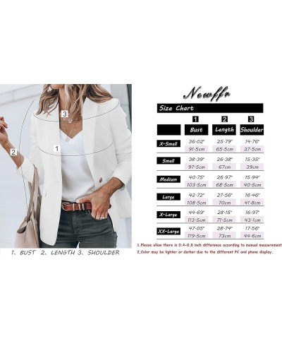 2023 Womens Blazers Casual Long Sleeve Open Front Lapel Collar Work Office Jacket Summer Outwear Khaki $23.99 Blazers