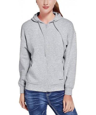 Women's Zip Up Hoodie Soft Brushed Fleece Casual Hooded Sweatshirts for Women Size S-2XL Grey $22.50 Hoodies & Sweatshirts