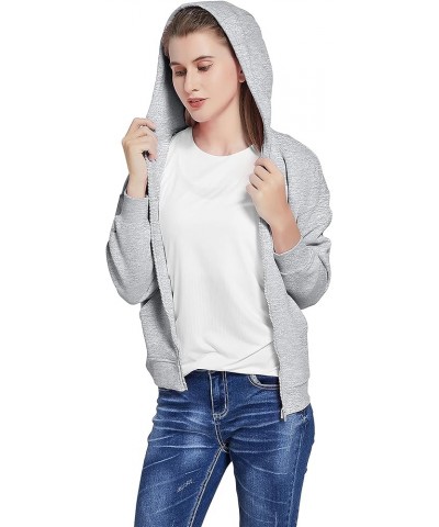 Women's Zip Up Hoodie Soft Brushed Fleece Casual Hooded Sweatshirts for Women Size S-2XL Grey $22.50 Hoodies & Sweatshirts