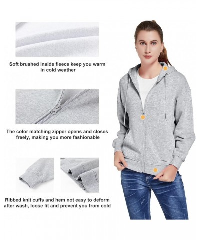 Women's Zip Up Hoodie Soft Brushed Fleece Casual Hooded Sweatshirts for Women Size S-2XL Grey $22.50 Hoodies & Sweatshirts