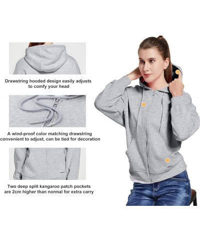 Women's Zip Up Hoodie Soft Brushed Fleece Casual Hooded Sweatshirts for Women Size S-2XL Grey $22.50 Hoodies & Sweatshirts