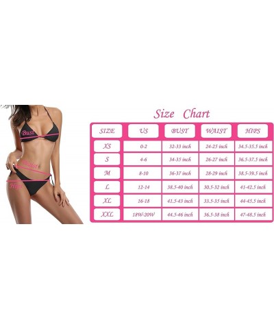 Women's Sexy Triangle Bikini Swimsuits Beachwear Bathing Suit 2PCS Animal Paw Print Dinosaur $13.49 Swimsuits