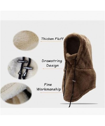 Sherpa Hood, Sherpa Hood Ski Mask Wind-Resistant Fleece Winter Face Mask Adjustable Warm Hood Cove F $10.82 Jackets