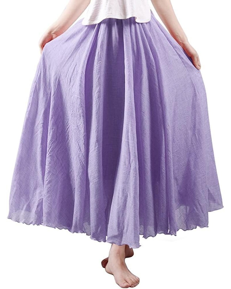 Womens Victorian Renaissance A Line Vintage High Waist Long Maxi Skirt Violet $11.48 Skirts