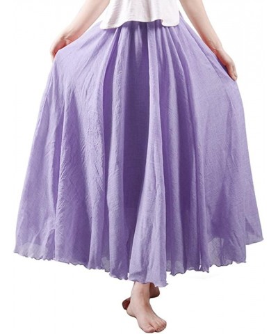 Womens Victorian Renaissance A Line Vintage High Waist Long Maxi Skirt Violet $11.48 Skirts