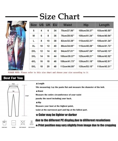 Flower Print Jeans 2023, School Floofy Plus Size Slacks Womens Spring Wide Hi Waist Floral Print Pant Light 01-brown $9.98 Jeans