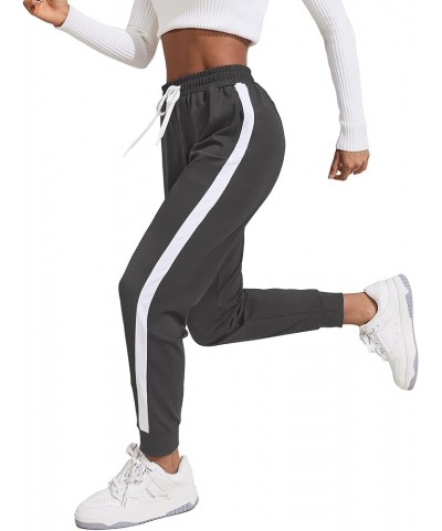 Women's Joggers Pants with Pockets Drawstring Running Sweatpants Tapered Jogging Pants Workout Casual Lounge Dark Gray $13.19...