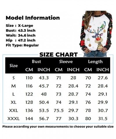 Womens Christmas Sweaters 2023 Loose Fit Cute Christmas Graphic Printed Long Sleeve Crewneck Pullover Sweatshirts Tops C-wine...