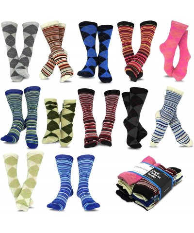 Women's Modern Argyle-ministripe_12pair $9.51 Socks