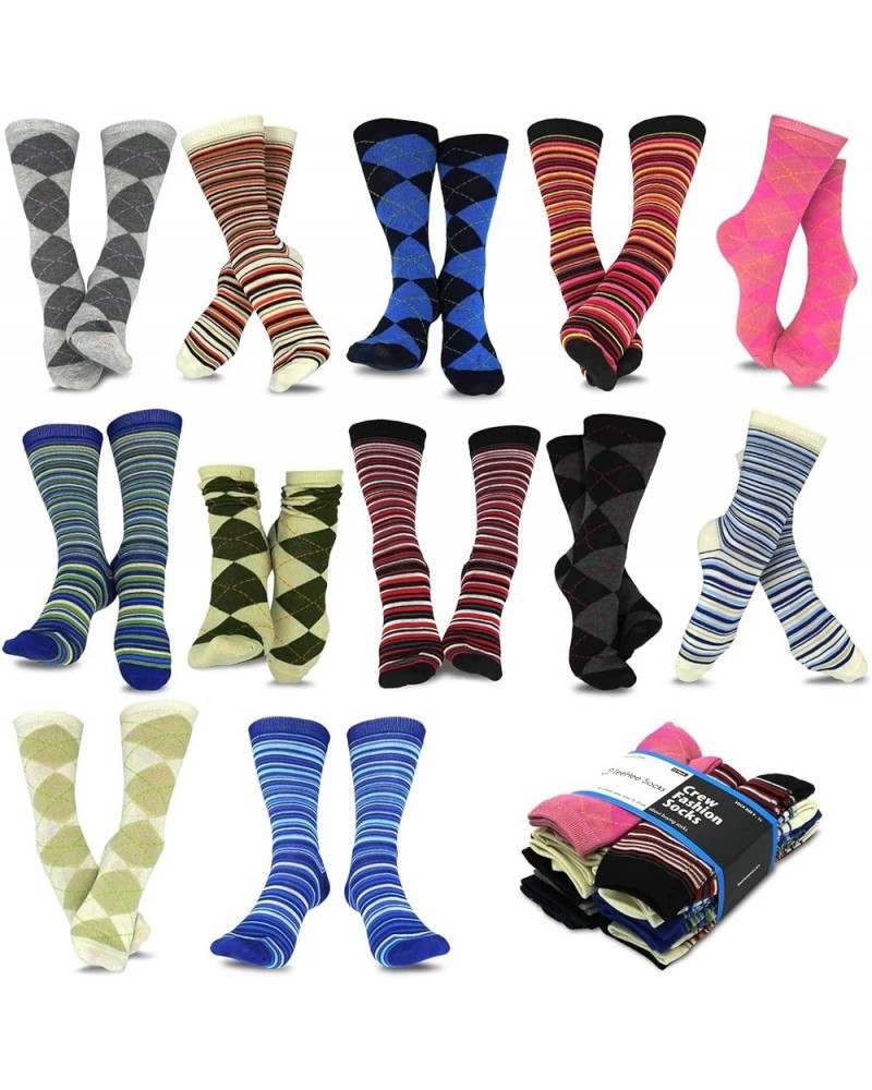 Women's Modern Argyle-ministripe_12pair $9.51 Socks