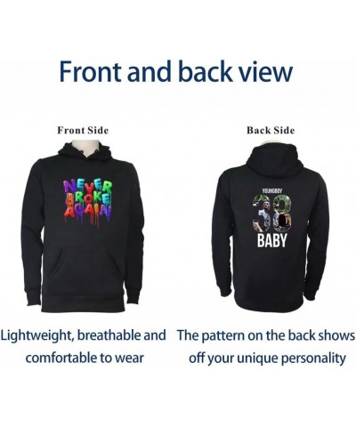 Unisex Never Broke Again Hoodie Sweatshirt Pullover Casual Hoodie Sweat Set Two Piece couples Black13 $11.38 Tracksuits