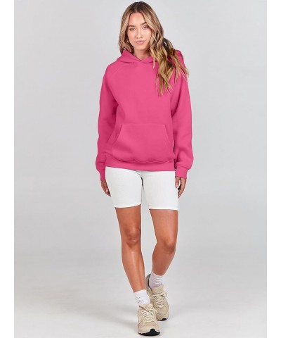 Women Hoodies Fleece Oversized Sweatshirt Casual Basic Long Sleeve Athletic Workout Pullover Fall Clothes Hot Pink $26.54 Hoo...