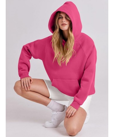 Women Hoodies Fleece Oversized Sweatshirt Casual Basic Long Sleeve Athletic Workout Pullover Fall Clothes Hot Pink $26.54 Hoo...