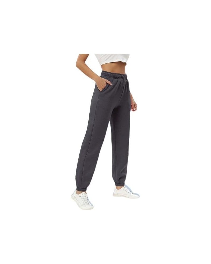 Women’s Casual Fleece Sweatpants High Waisted Cinch Bottom Lounge Baggy Joggers Pants Dark Grey2 $19.94 Activewear