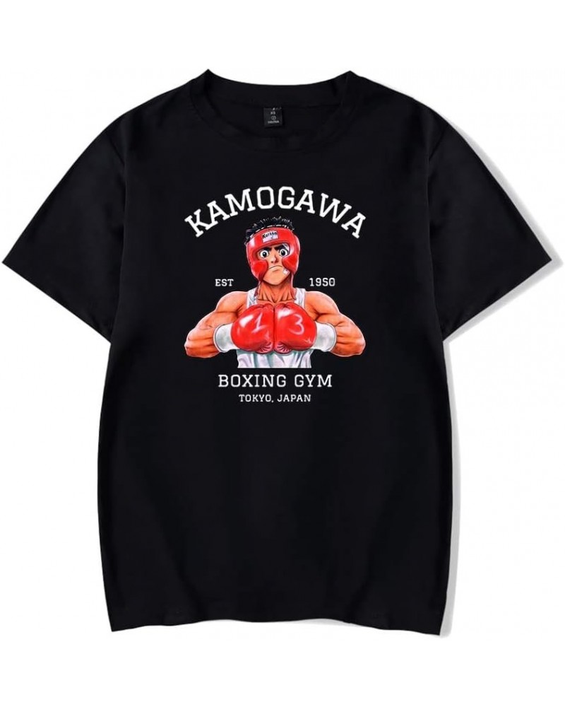 Hajime No Ippo KBG Merch T-Shirt Merch Men Short Sleeve Women Funny Tee Unisex Harajuku Tops Black $10.63 T-Shirts